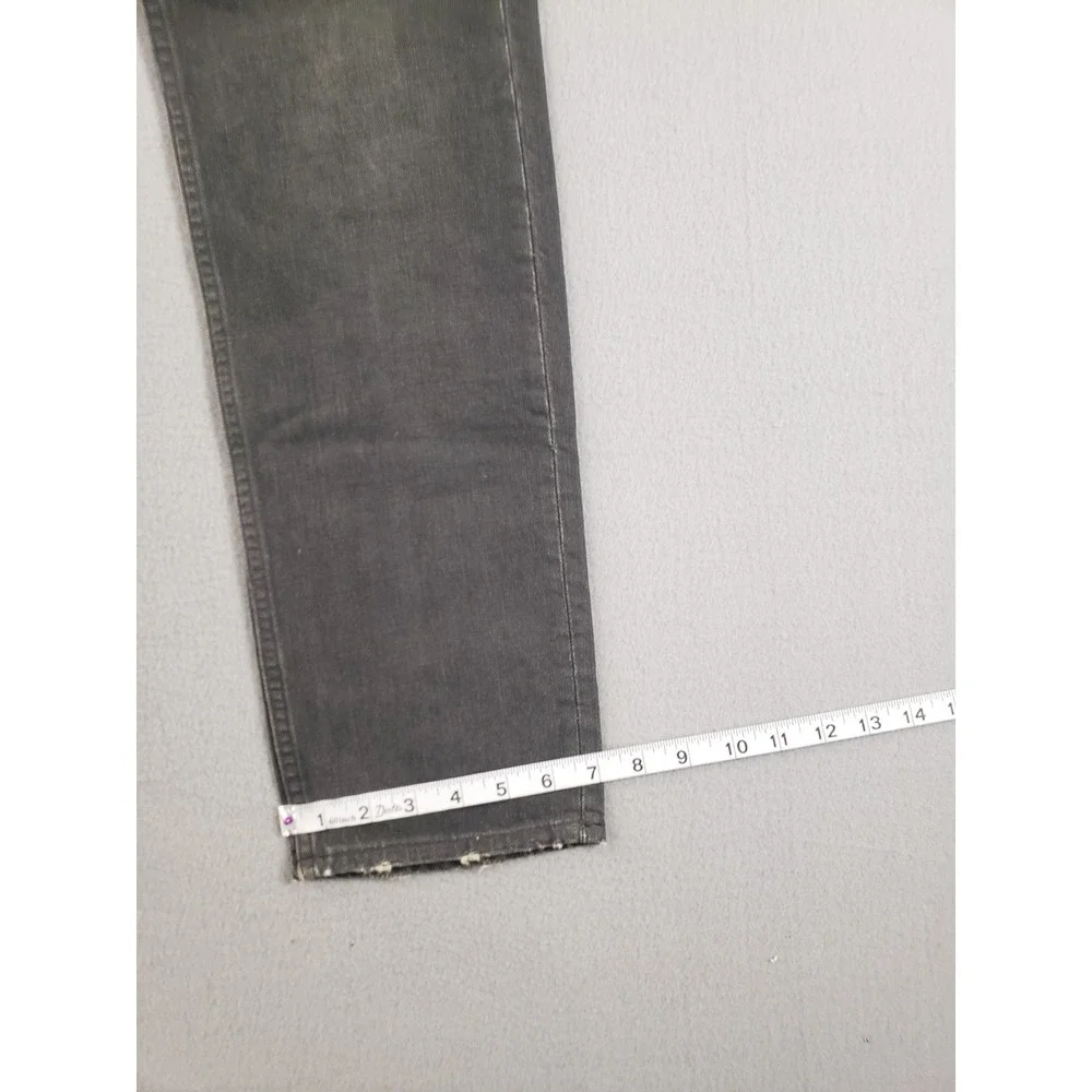 AllSaints Spitalfields Jacks Place Men Jean 34 Gray Wash Denim Straight Trousers